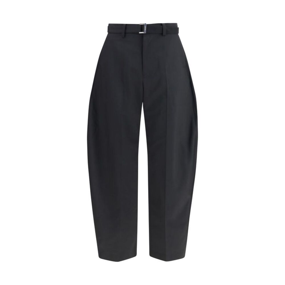 Sacai Men Wool Tailored Pants With Belt